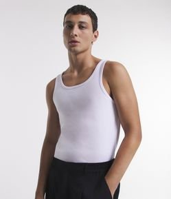 Regata Slim em Meia Malha com Decote Quadrado