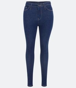 Calça Jeans Skinny com Elastano e Cintura Média