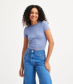 Blusa em Viscose com Manga Curta