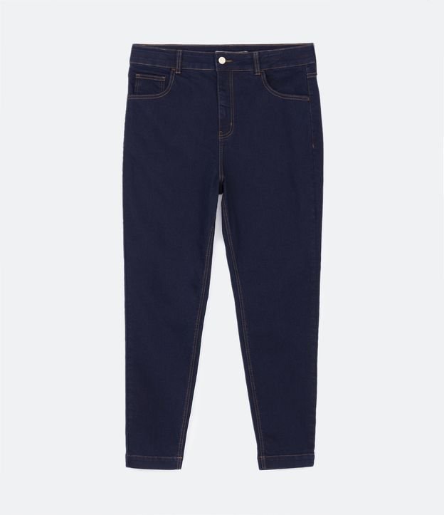 Pantalón Skinny Jeans con Botón Diferenciado Curve & Plus Size Curve Azul 6