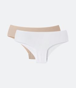 Kit 02 Calcinhas Boyshort em Microfibra com Corte a Fio