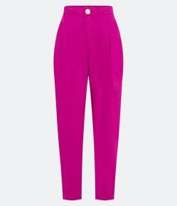 Calça Slouchy em Sarja com Cintura Alta