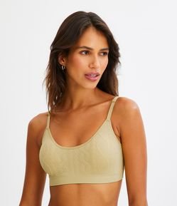 Sutiã Top em Poliamida com Bojo Removível e Sem Costura