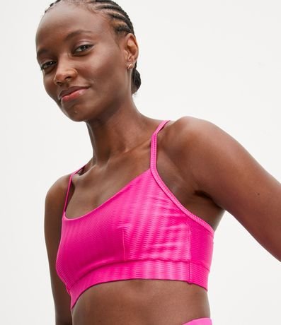 Top de sutiã esportivo para top rosa neon