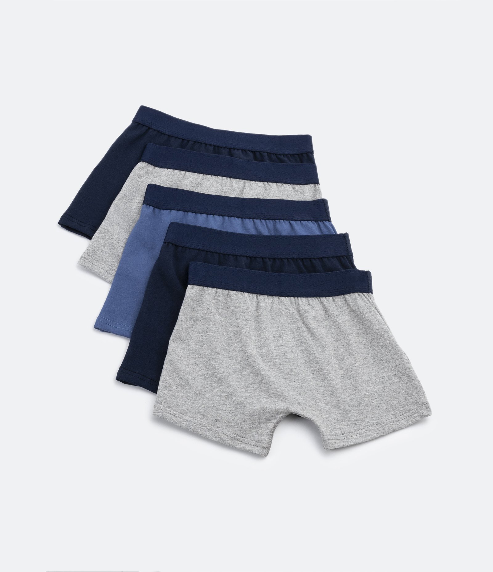Kit 05 Cuecas Boxer Infantil Básicas - Tam 2 a 14 Anos Multicores 2