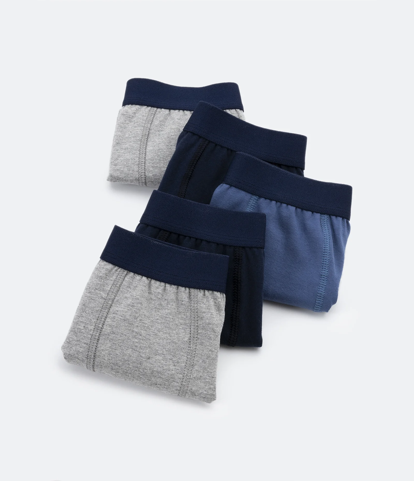 Kit 05 Cuecas Boxer Infantil Básicas - Tam 2 a 14 Anos Multicores 3