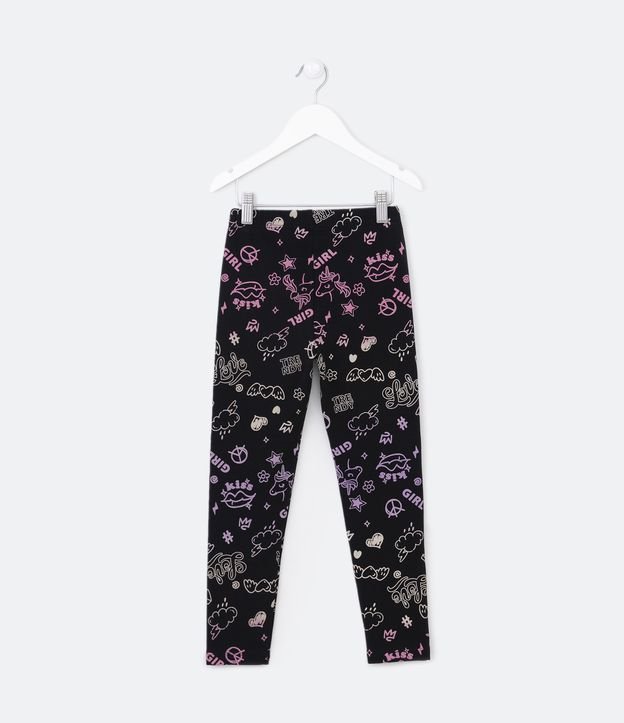 Calça Legging Infantil Menina Preta