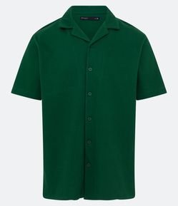 Camisa Slim em Meia Malha com Textura Canelada