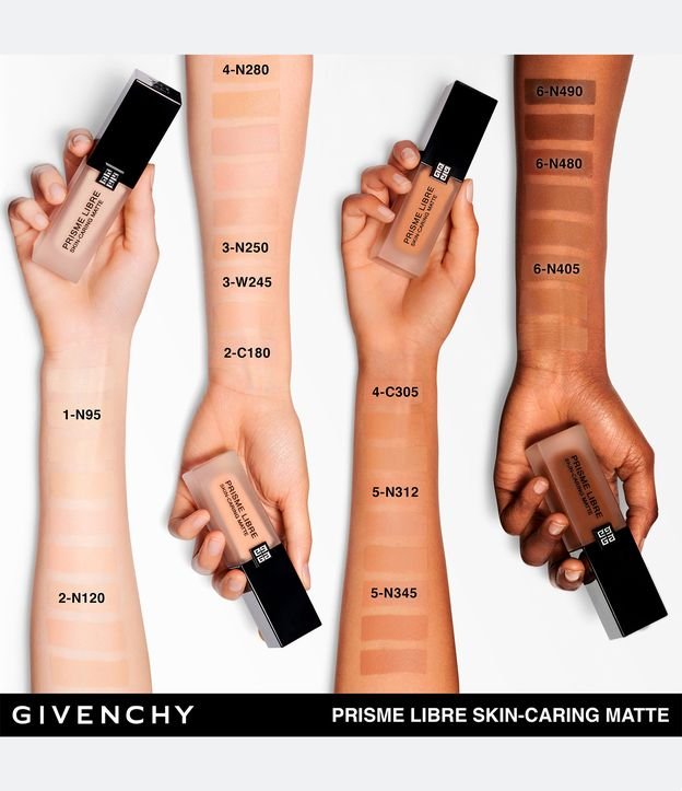 Base Líquida Prisme Libre Skin Caring Matte Givenchy C180 5