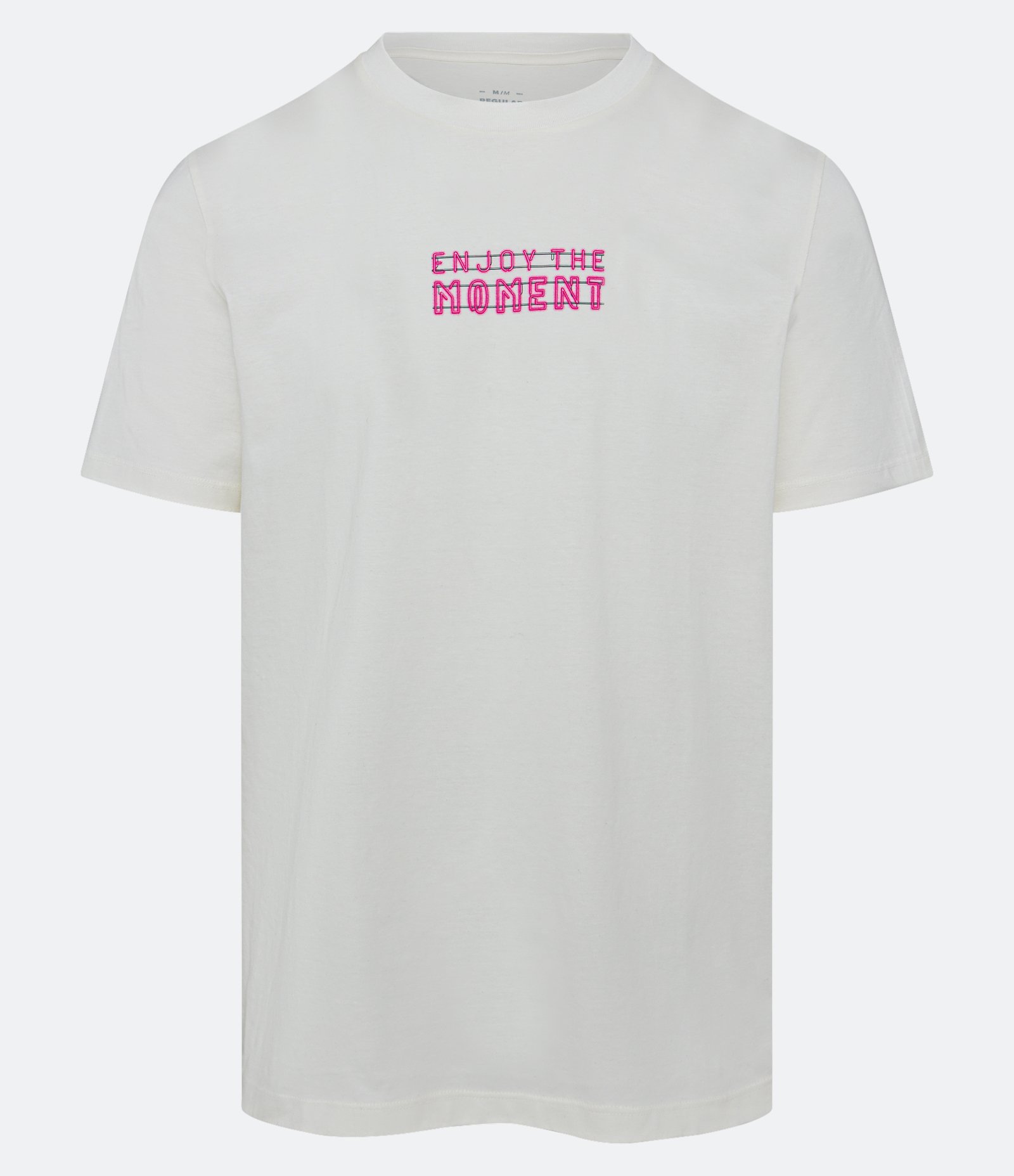 Camiseta Regular com Estampa Colunas Gregas e Jogadores Bege 1