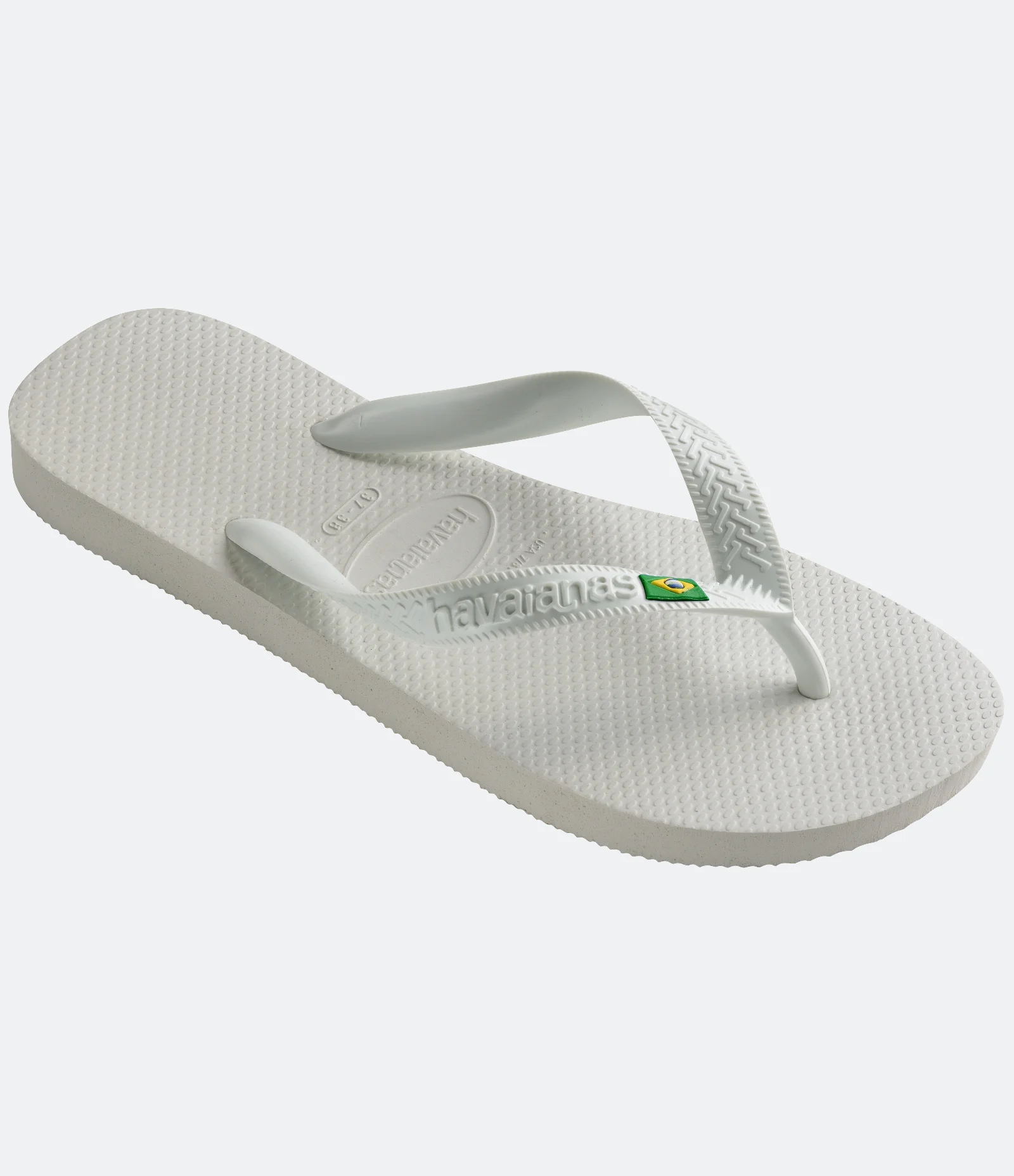 Chinelo de Tiras com Bandeira do Brasil Havaianas Branco Neve 2