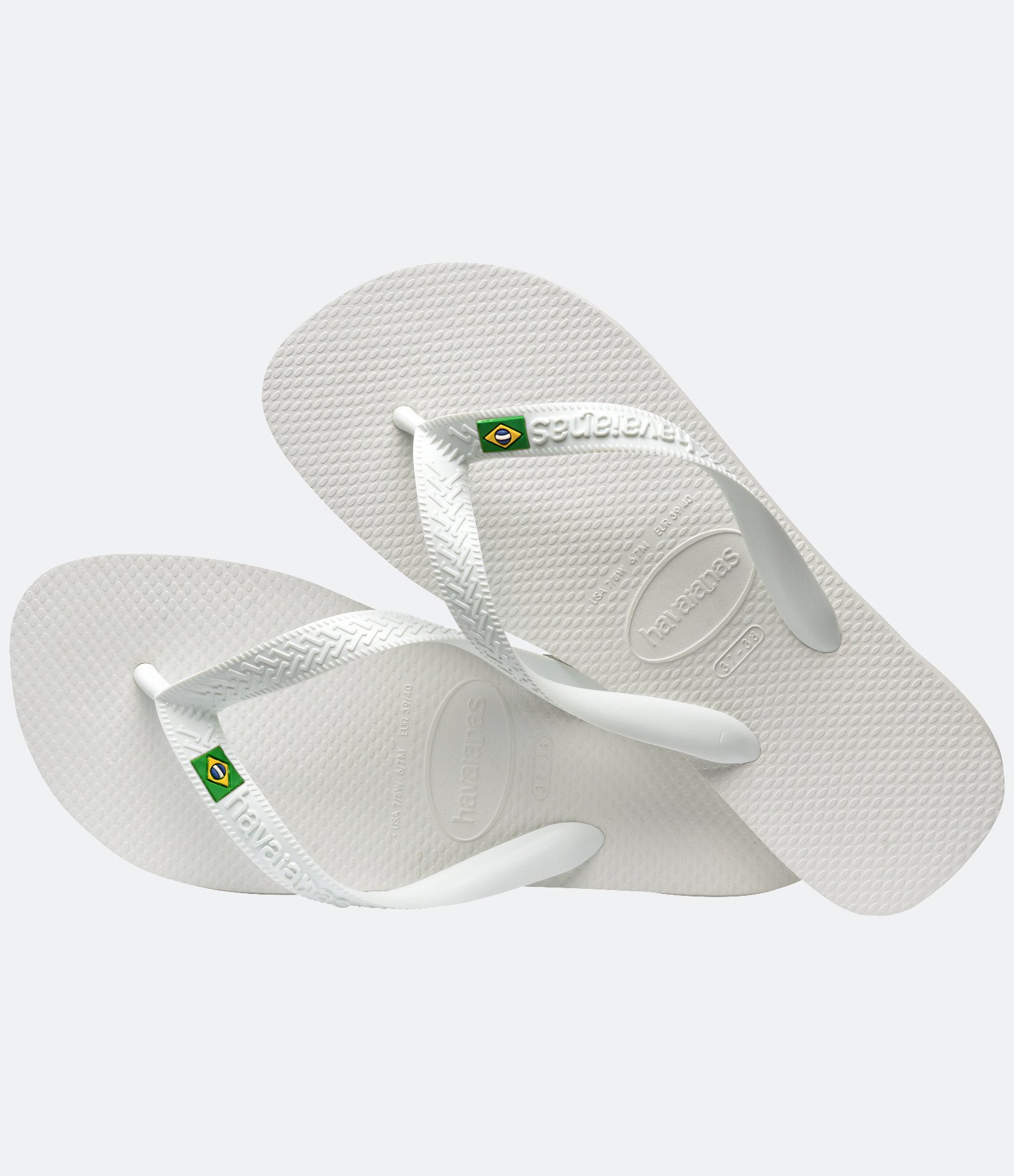 Chinelo de Tiras com Bandeira do Brasil Havaianas Branco Neve 4