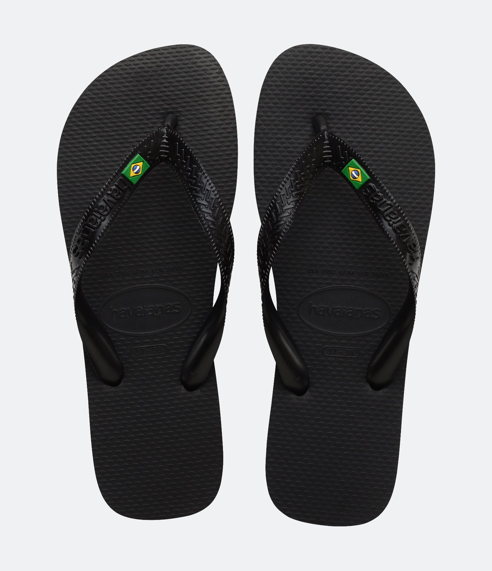 Chinelo de Tiras com Bandeira do Brasil Havaianas Preto 1