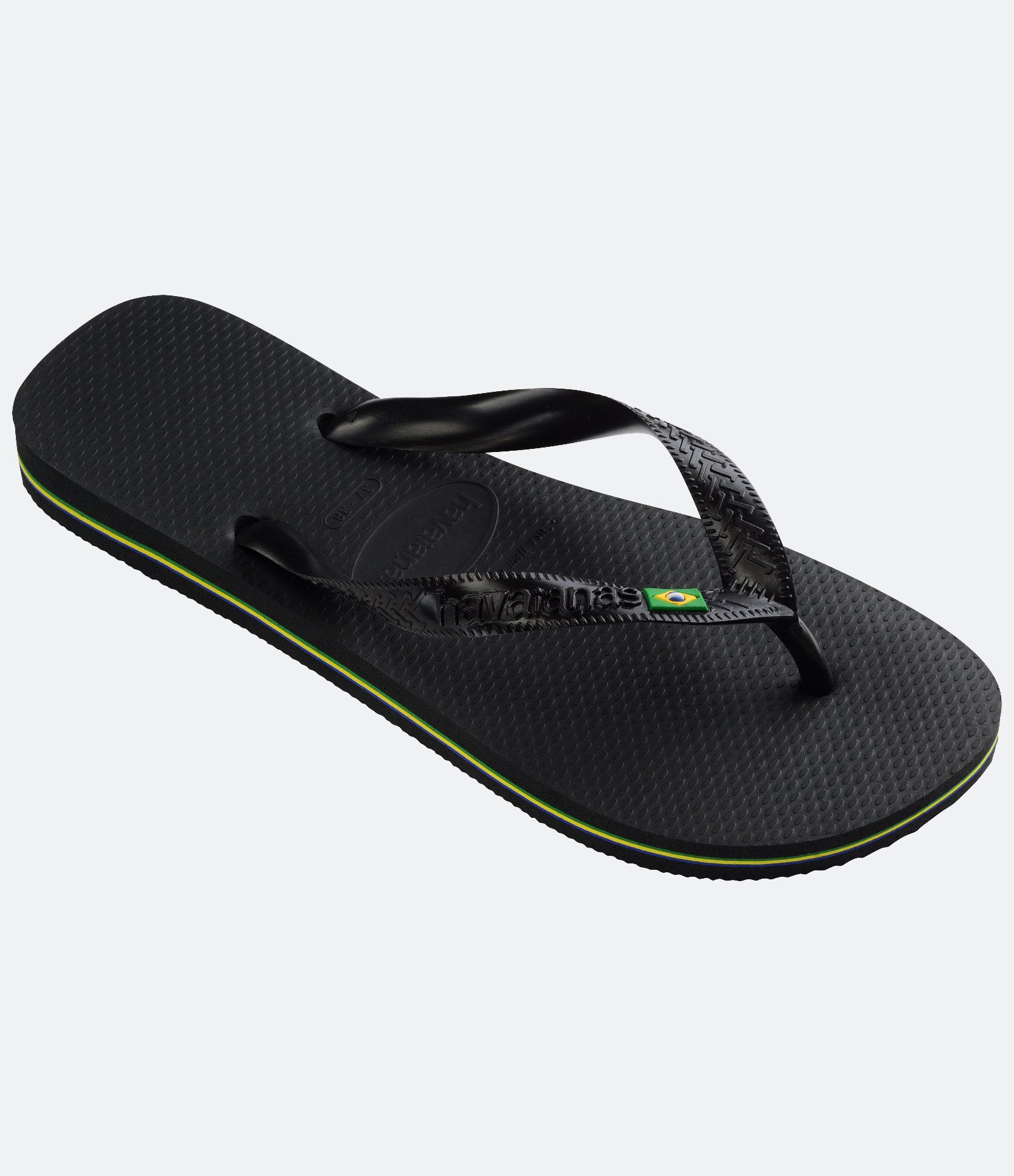 Chinelo de Tiras com Bandeira do Brasil Havaianas Preto 2