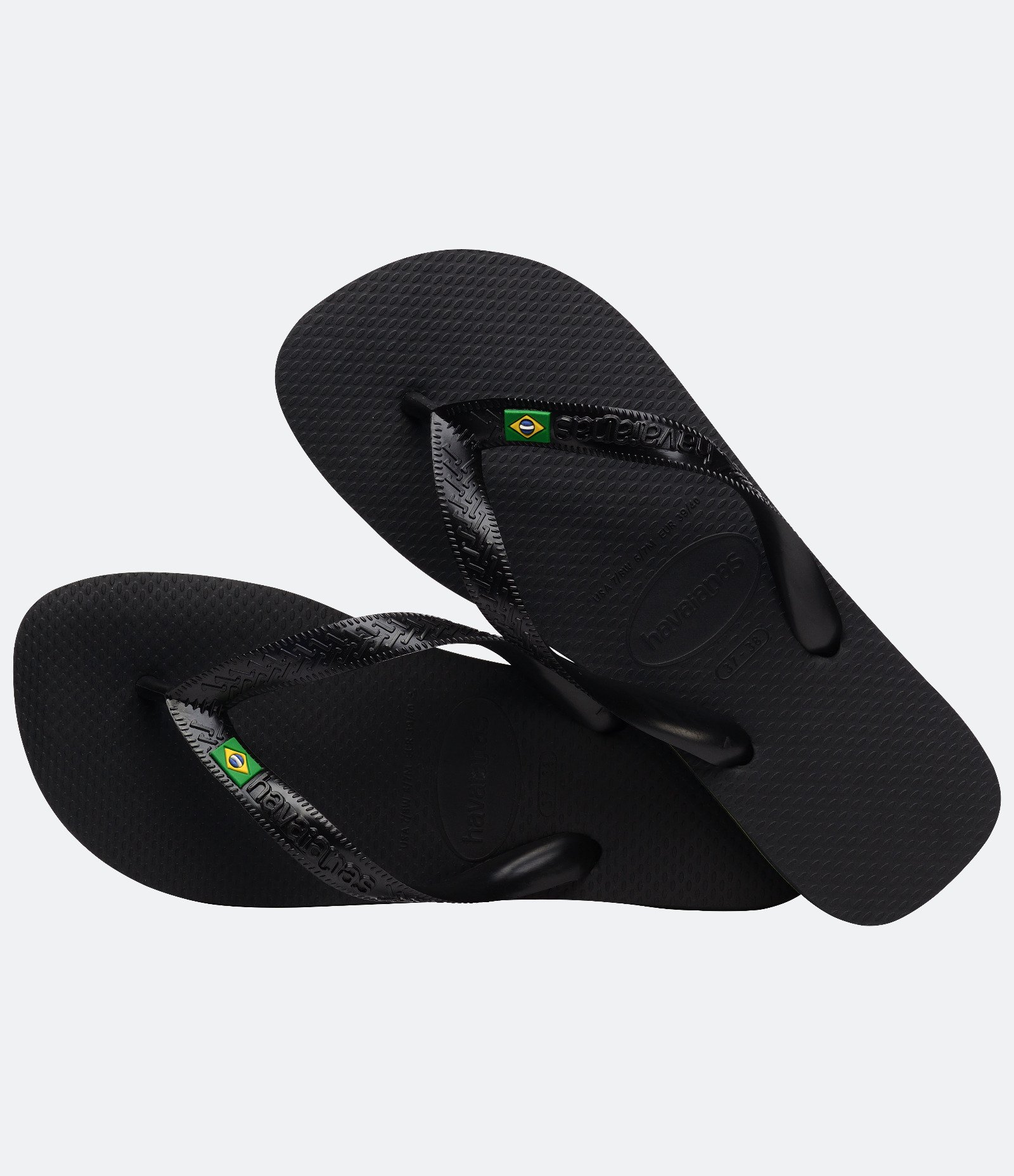 Chinelo de Tiras com Bandeira do Brasil Havaianas Preto 4