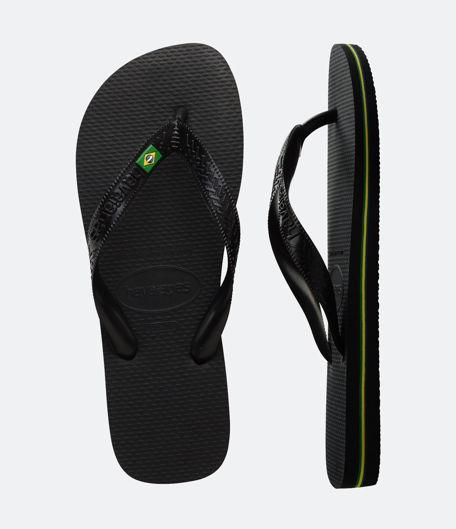 Chinelo de Tiras com Bandeira do Brasil Havaianas Preto 5