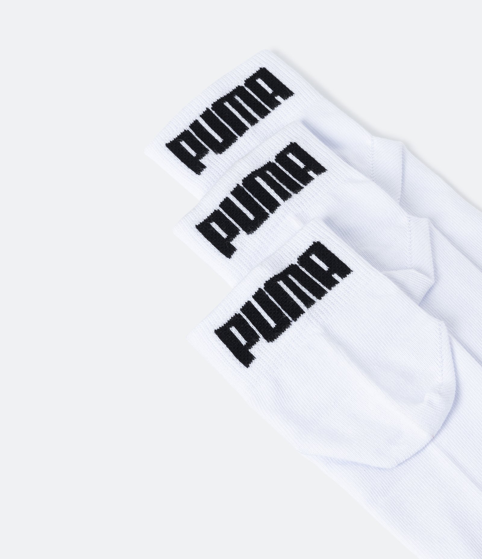 Kit 03 Meias Cano Curto Esportivas em Algodão com Logo Puma Branco 4