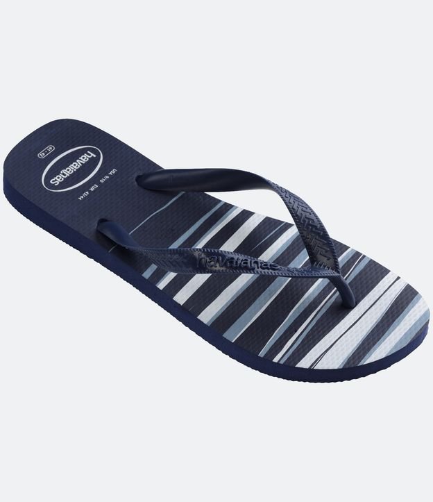 Chinelo de Tiras Top Basic com Estampa de Listras Havaianas