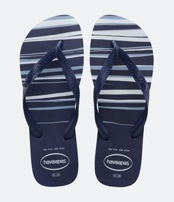 Chinelo de Tiras Top Basic com Estampa de Listras Havaianas