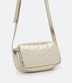 Bolsa Transversal em Material Sintético com Textura Matelassê