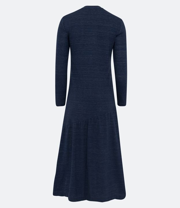 Vestido Midi en Flamê con Volado Marias Azul 6
