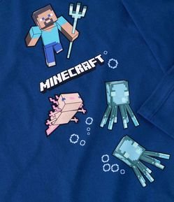 Camiseta Infantil Estampa Minecraft - Tam 5 a 14 Anos