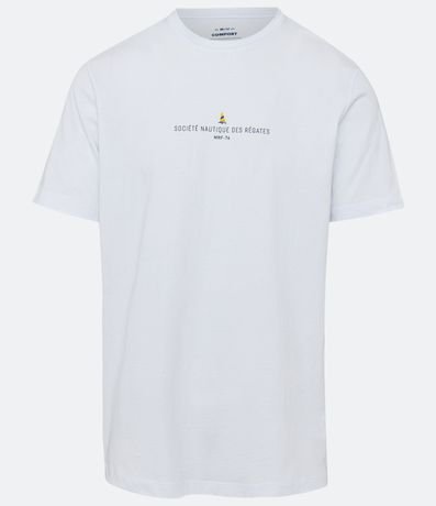Menor preço em Camiseta Comfort em Algodão com Estampa de Lettering