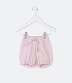 Short Infantil com Glitter e Lacinho no Cós - Tam 0 a 18 meses