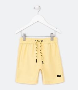 Bermuda de Banho Infantil com Etiqueta Emborrachada - Tam 5 a 14 anos