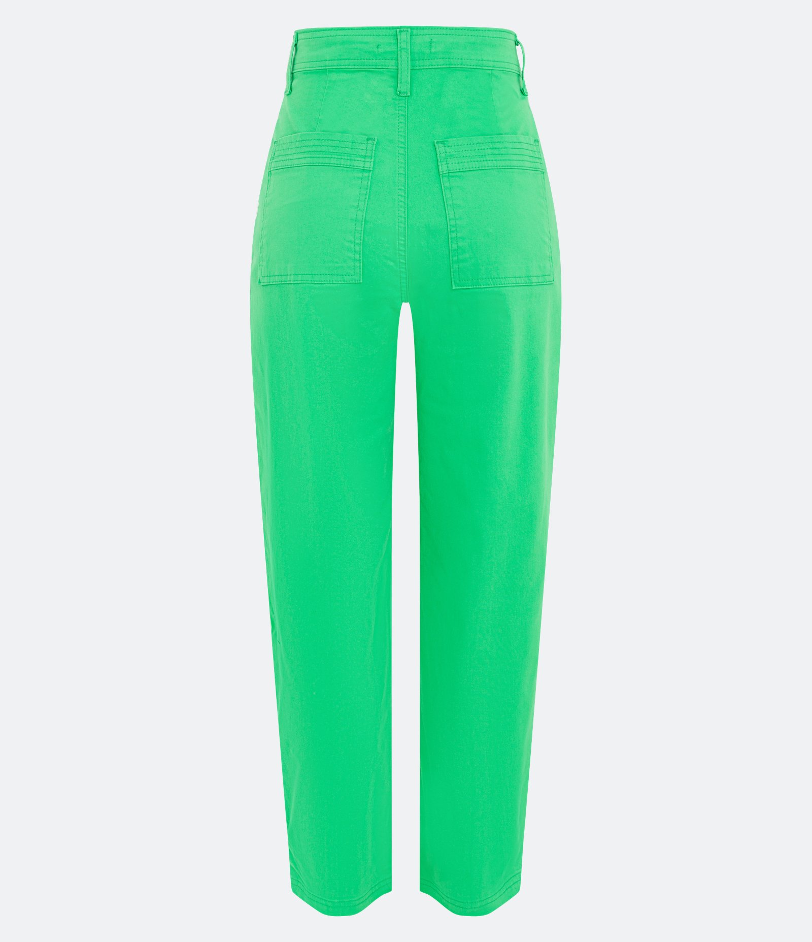 Calça Slouchy em Sarja com Recortes Verde 6