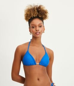 Biquini Top Cortininha em Microfibra com Alcinhas Trançadas