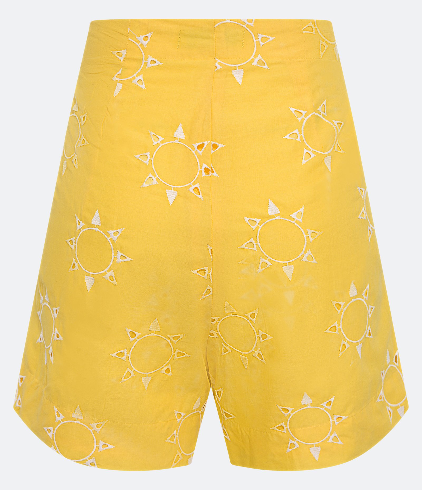 Short Curto em Laise com Bordado de Solzinho Amarelo 3