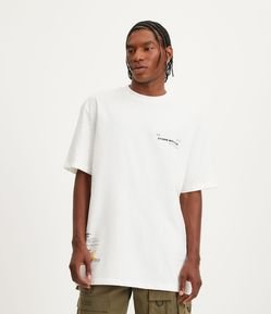 Camiseta Relaxed em Meia Malha com Lettering Storm Machine