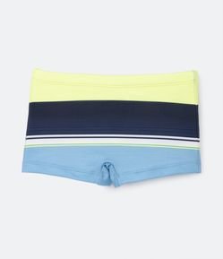 Sunga Boxer Infantil com Listras - Tam 5 a 14 Anos