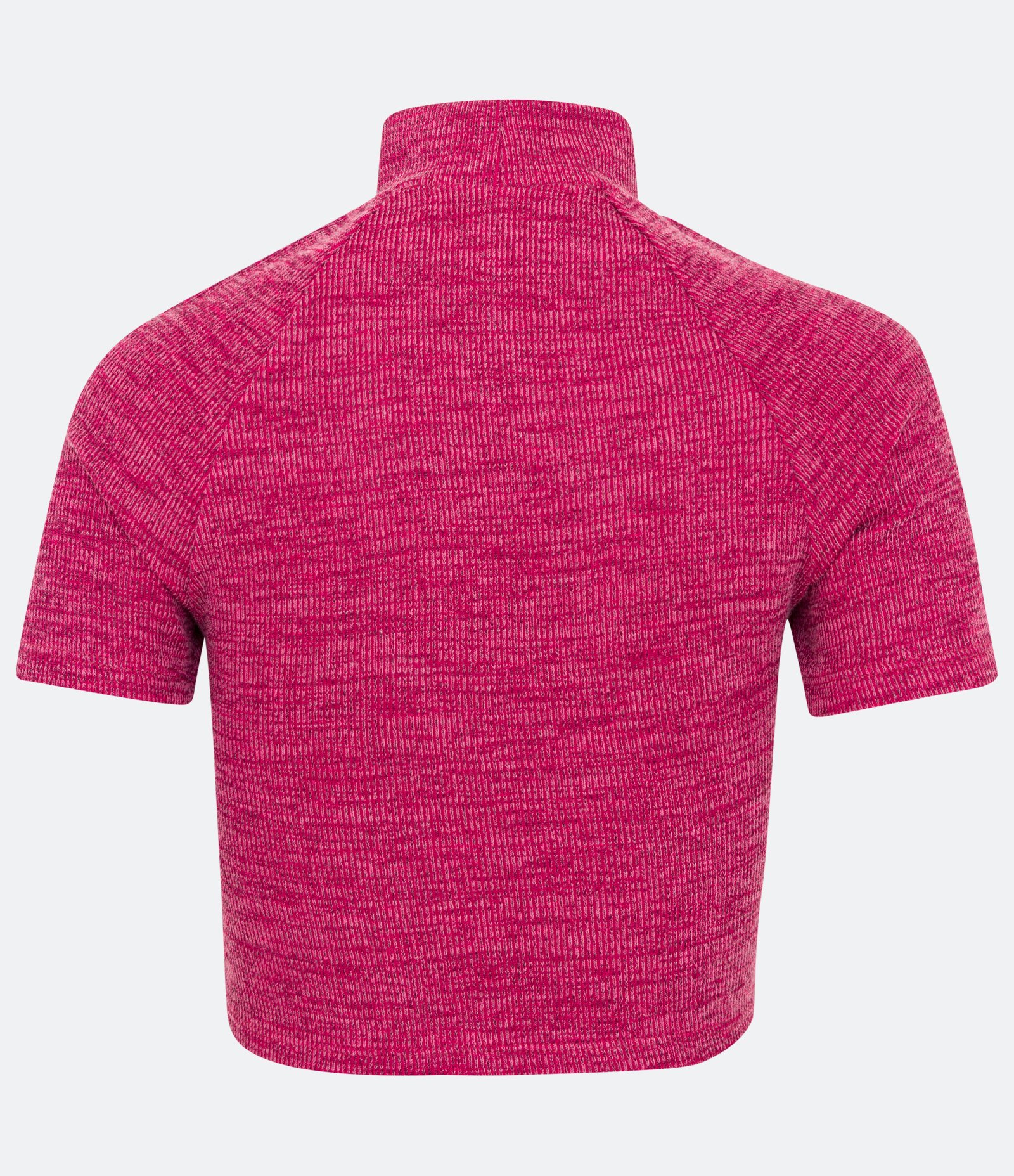 Blusa em Ribana com Golinha Alta e Cava Raglan Rosa 2