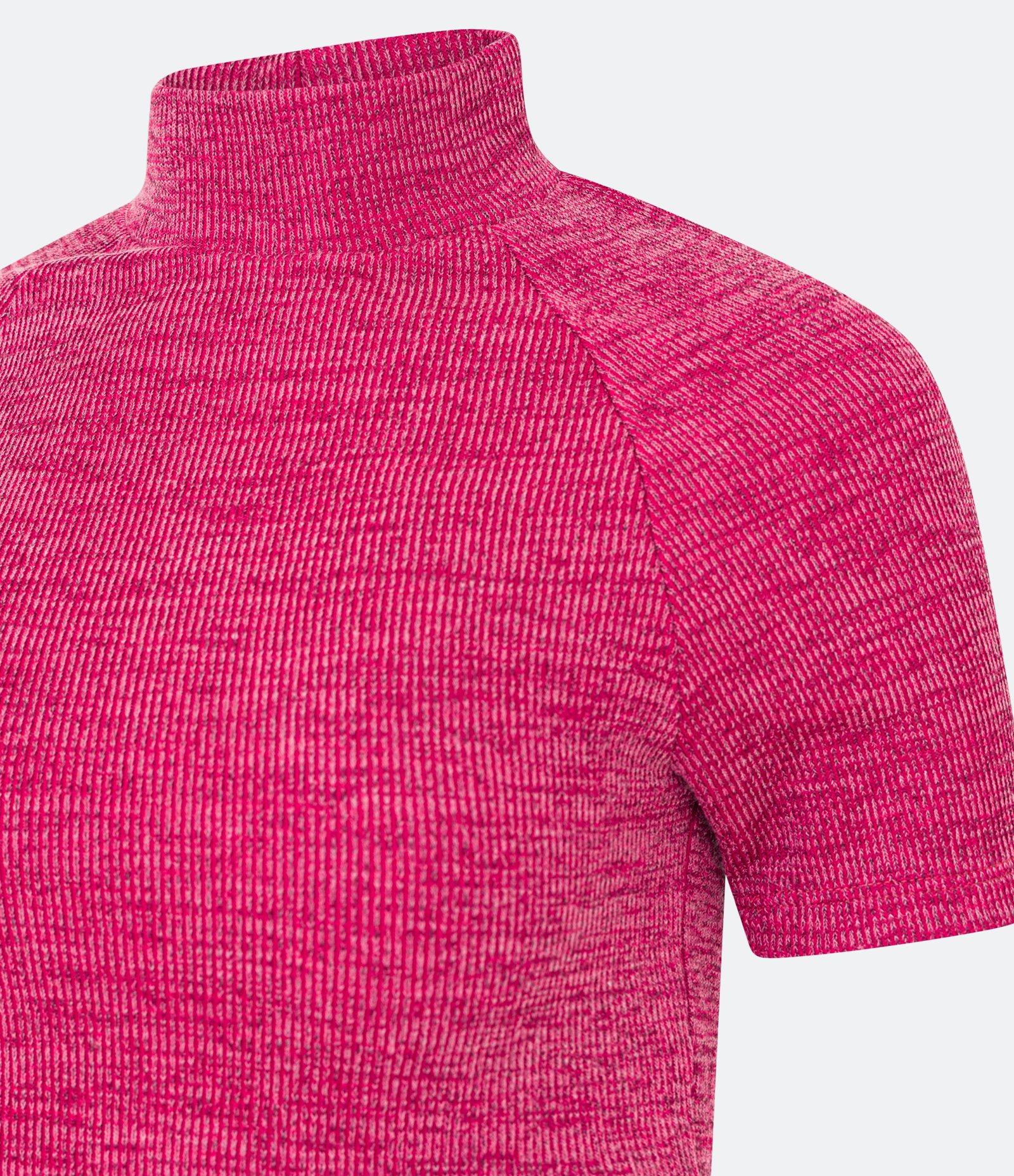 Blusa em Ribana com Golinha Alta e Cava Raglan Rosa 3