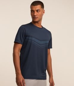 Camiseta Esportiva com Estampa Delta Pontilhado e Manga Curta