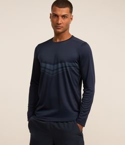 Camiseta Esportiva com Estampa Delta Pontilhado