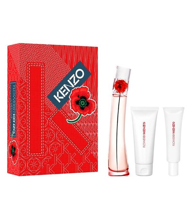 Kit Perfume Flower By Kenzo L Absolute 50ml + Body Lotion 75ml + Hand Cream 20ml - KIT