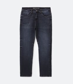 Calça Slim Jeans com Bolsos e Pesponto Contrastante