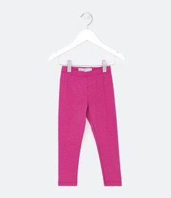 Calça Legging Infantil em Cotton com Glitter - Tam 1 a 5 Anos
