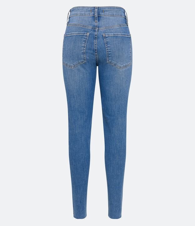 Calça Skinny Jeans com Elastano Azul Médio 6