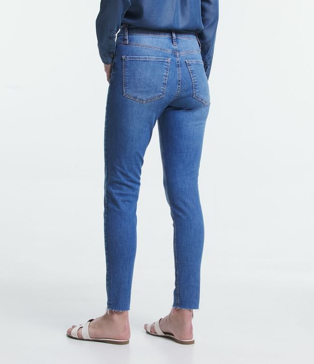 Calça Skinny Jeans com Elastano Azul Médio 3