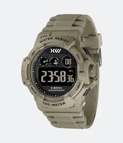 Relógio X Watch Digital com Pulseira em Silicone e Caixa em Poliuretano XMPPD679 PXEX