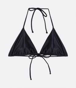 Biquíni Top Cortininha em Poliamida com Acabamento Embutido