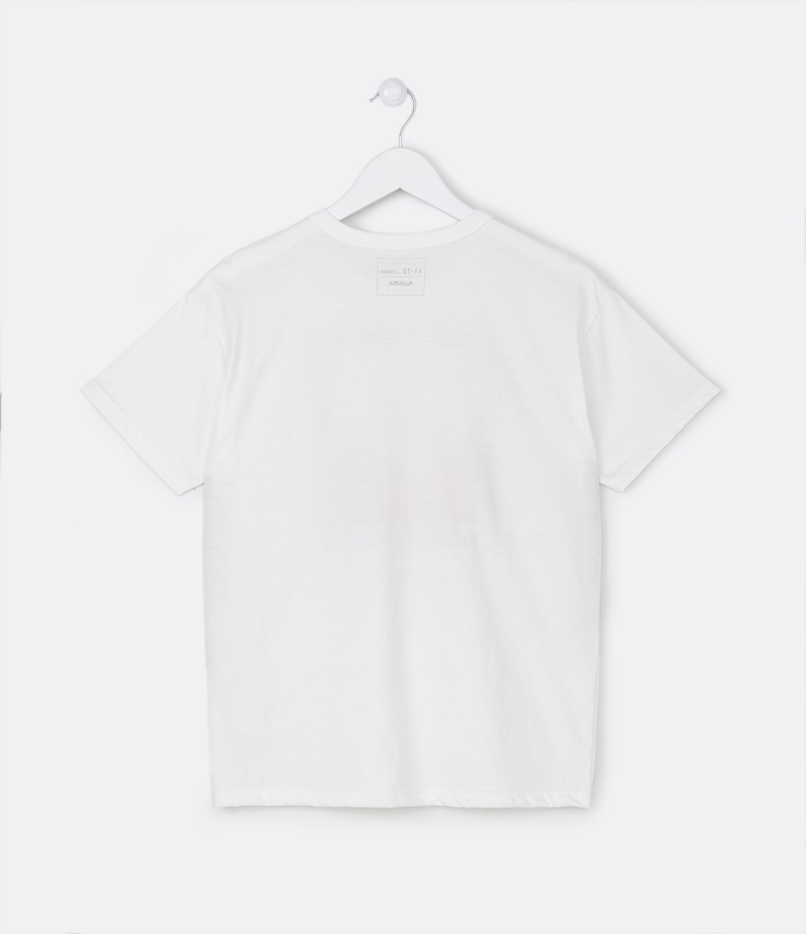Camiseta Infantil com Estampa Sol Meio a Meio e Lettering - Tam 5 a 14 Anos Branco Neve 2