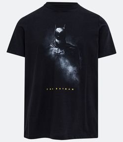 Camiseta Regular em Meia Malha com Estampa Batman Shadow