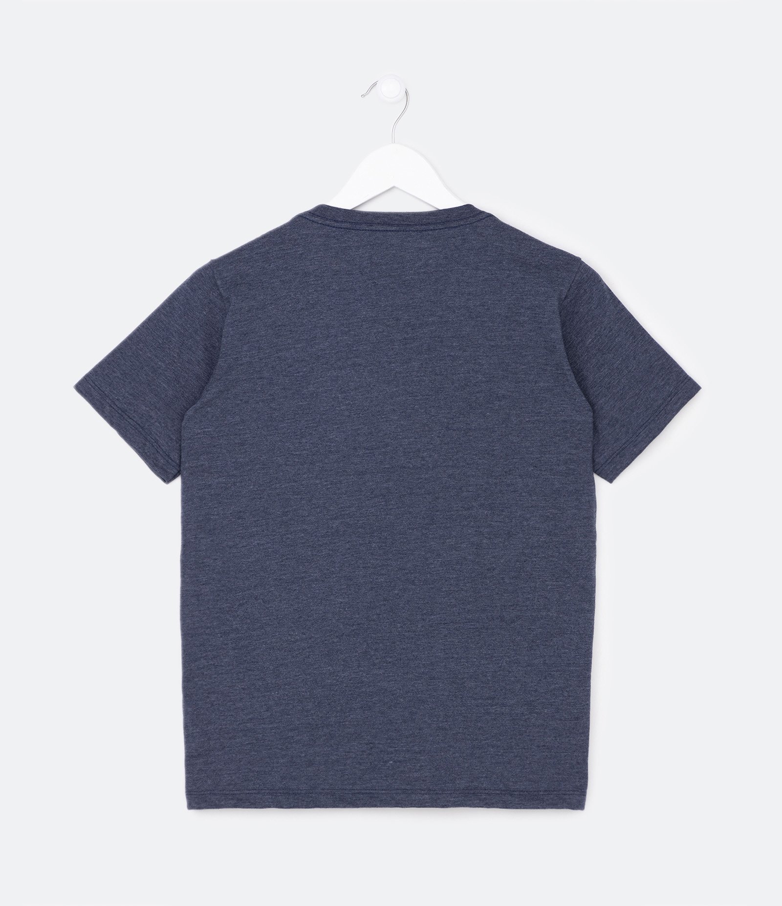 Camiseta Infantil com Listras Coloridas no Peito - Tam 5 a 14 Anos Azul 2