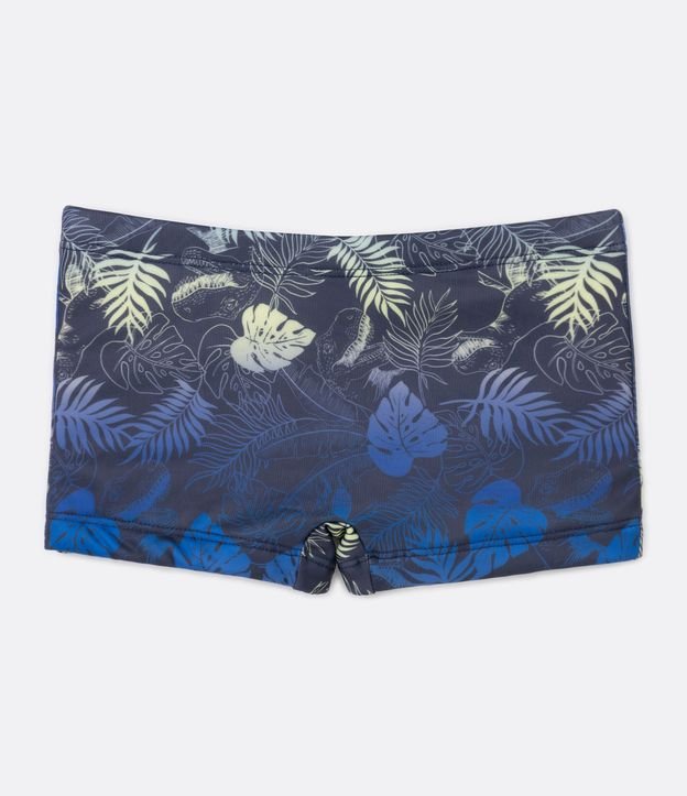 Sunga Boxer Infantil com Estampa de Folhagens Degradê - Tam 5 ao 14 anos