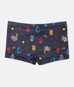 Sunga Boxer Infantil com Estampa dos Heróis da Marvel - Tam 4 a 12 anos